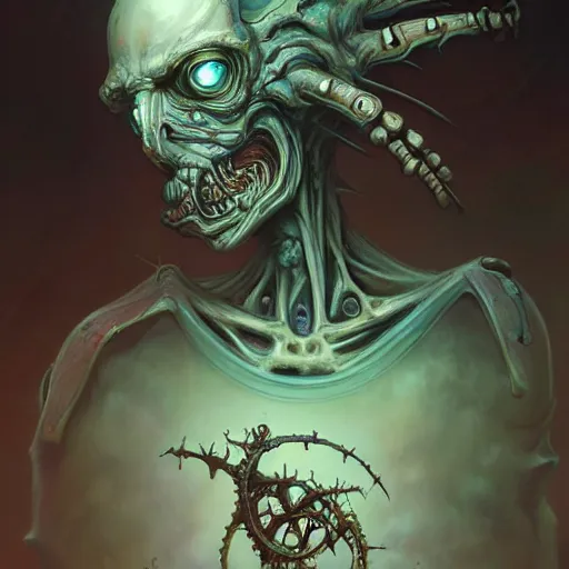 Prompt: a portrait of a beautiful biomechanical Rick and Morty, horror concept art by giger and beksinski and szukalski and wlop and pete mohrbacher, digital art, highly detailed, intricate, sci-fi, sharp focus, Trending on Artstation HQ, deviantart, unreal engine 5, 4K UHD image