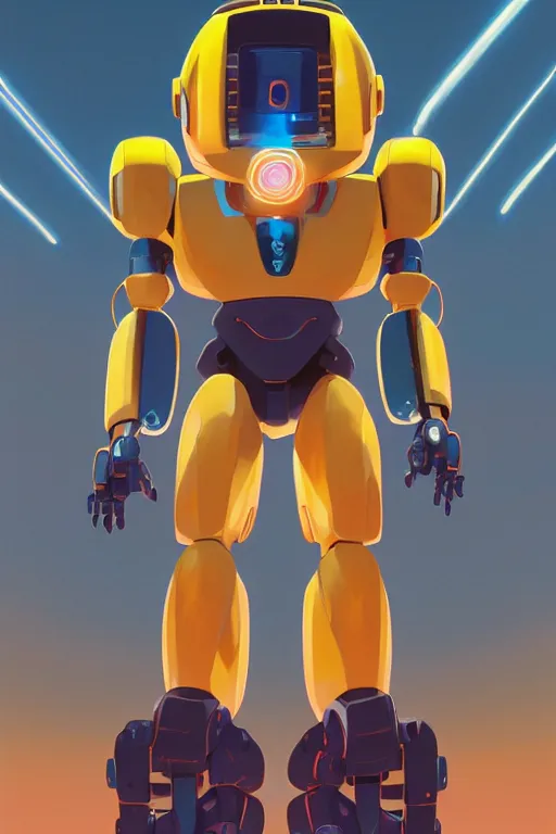 Image similar to metabots medabots medarotto medarot robot minimalist comics helmet mask neon cybereye, behance hd by jesper ejsing, by rhads, makoto shinkai and lois van baarle, ilya kuvshinov, rossdraws global illumination ray tracing hdr radiating a glowing aura