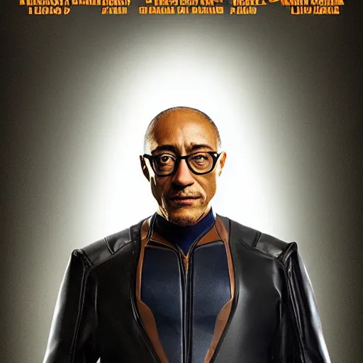 Prompt: Giancarlo Esposito as Professor X. Movie poster