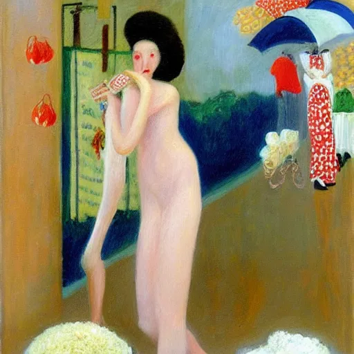 Image similar to oil painting by florine stettheimer