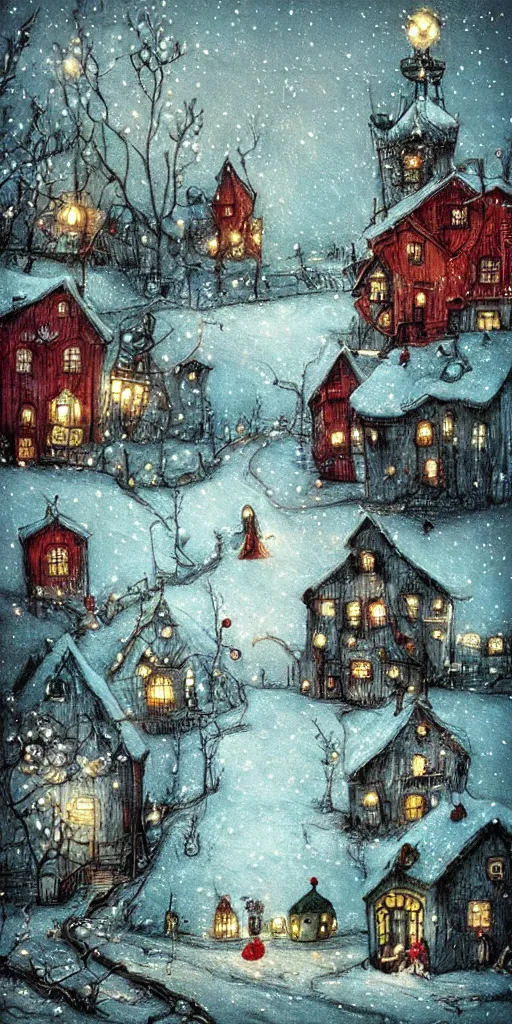 Image similar to a christmas scene by alexander jansson