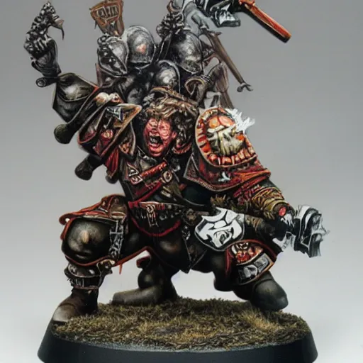 Prompt: donald trump as a vermin, warhammer vermentide, hyperdetailed painting