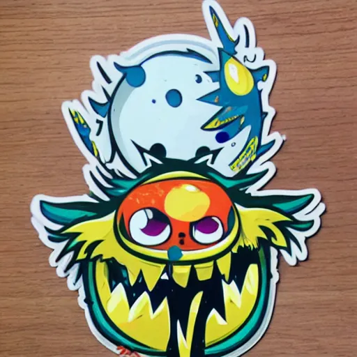 Image similar to die cut sticker, gomu gomu no gatling, splatter paint