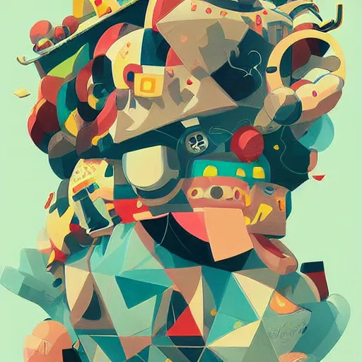 Prompt: katamari damacy by sachin teng, organic painting, hard edges, masterpiece, asymmetrical, matte paint, energetic