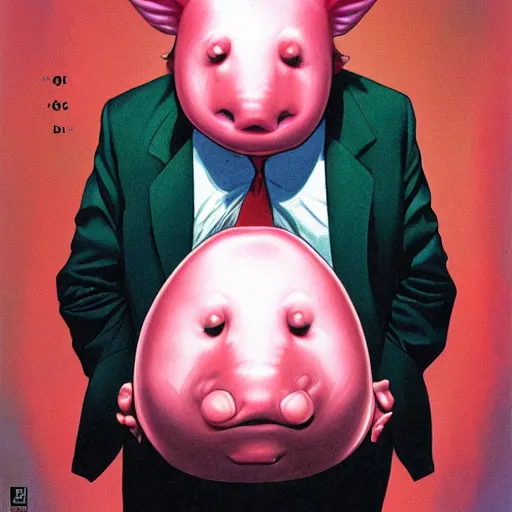 Prompt: comic book cover for issue # 1 of'the blobfish ', art by alex ross