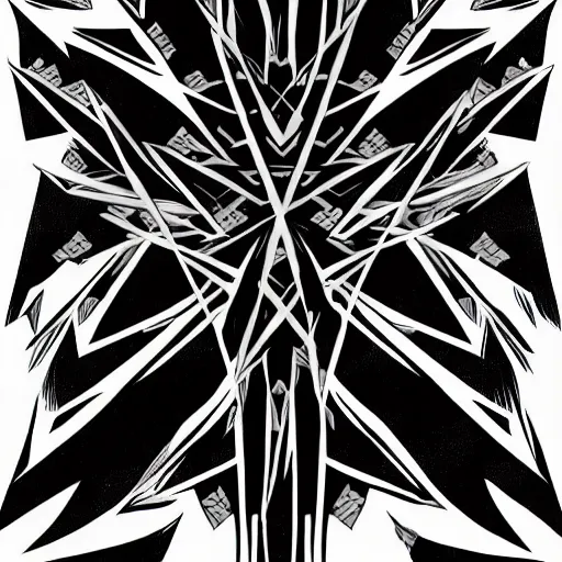 Image similar to a small vector tattoo design. spiky, tribal.