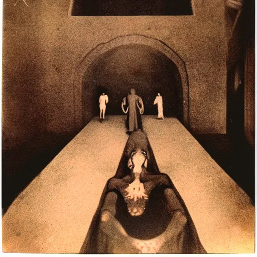 Image similar to photograph of occult ritual in government facility, annie liebovitz, fritz lang, and beksinski, cursed polaroid, color 3 5 mm