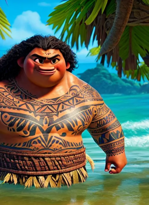Prompt: moana 2, the sequel, soft natural light, stillframe, by akihiko yoshida, preview, release 2 0 1 9