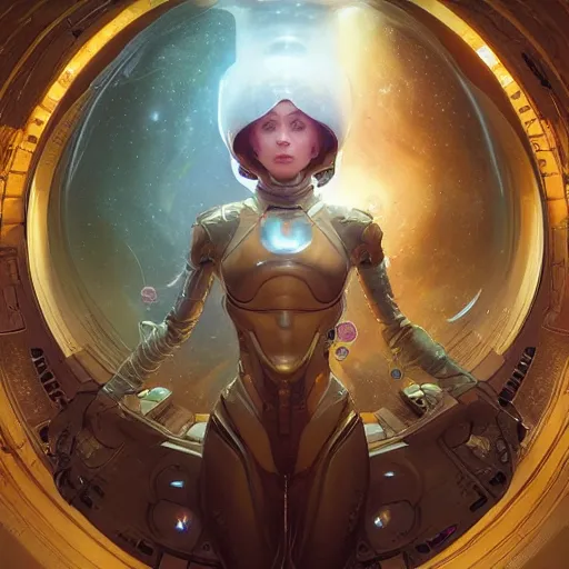 Prompt: medal of creation, tech, robotics, sci - fi, highly detailed, digital painting, concept art, smooth, sharp focus, illustration, art by artgerm and greg rutkowski and alphonse mucha