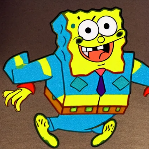 Image similar to spongebob squarepants fly