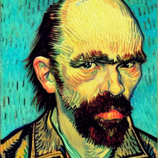 Prompt: rockstar gg allin painted by van gogh