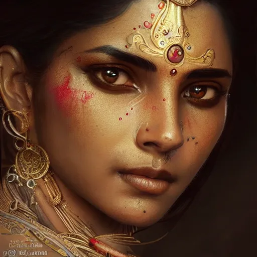 Prompt: south indian woman, sari, ultra realistic, concept art, intricate details, eerie, horror, highly detailed, photorealistic, octane render, 8 k, unreal engine. art by artgerm and greg rutkowski and alphonse mucha