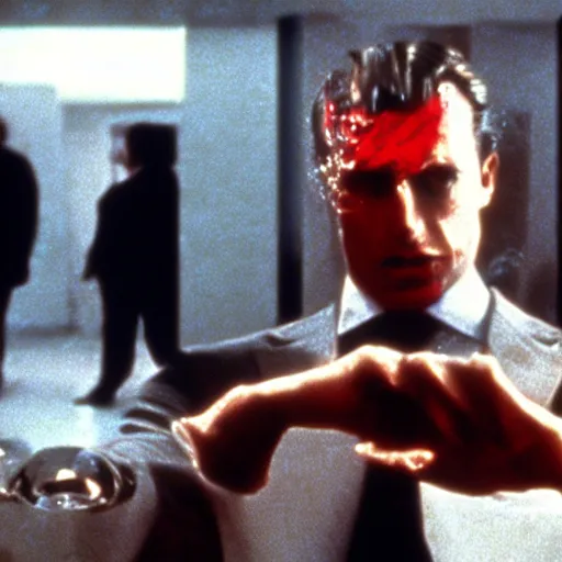 Prompt: Shark in American Psycho (1999)