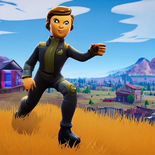 Image similar to Vault Boy in fortnite