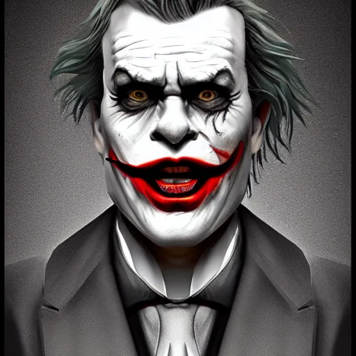 Prompt: 'Jeromy Powell'!! as The Joker, digital art, cgsociety, artstation, trending, 4k