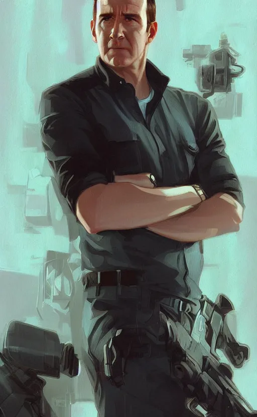 Prompt: Phil Coulson, highly detailed, digital painting, artstation, facing camera, concept art, smooth, sharp focus, illustration, art by artgerm and alphonse mucha, high definition digital art, dramatic lighting, in the style of ilya kuvshinov and Ross tran