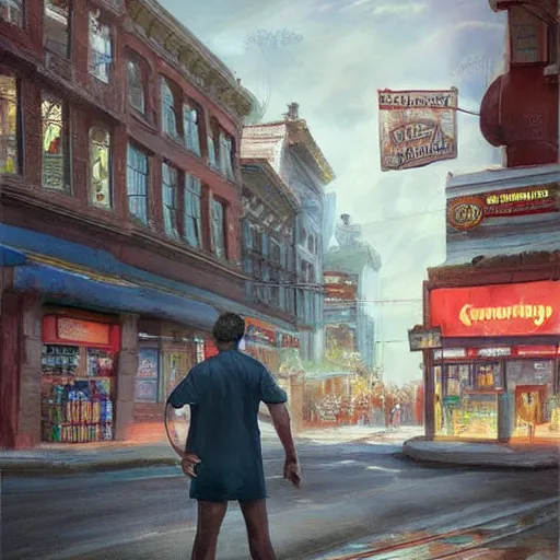 Image similar to man in giant gigarette costume standing in the front of tobacco store. ad campaign, commercial shoot, photoshoot, hyper realistic, digital painting. art station. mood lighting. skindness, highly detailed, concept art, intricate, sharp focus - h 1 2 0 0