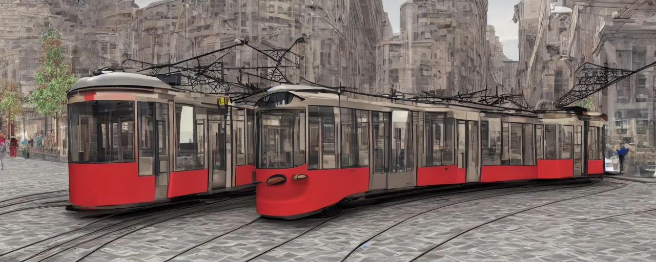 Prompt: tram made of sausage, 4k, ultra detailed, hyper realistic,