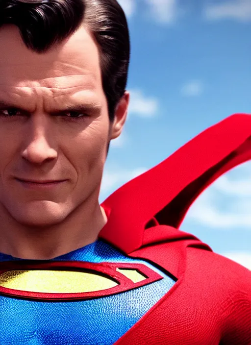 Image similar to film still of Linus from (Linus Tech Tips) as Superman in Superman, 4k