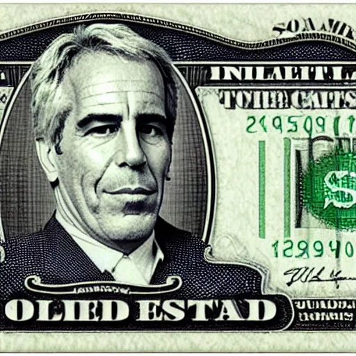 Image similar to United States 1 Dollar Bill - Jeffrey Epstein Profile