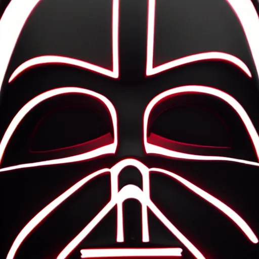 Image similar to darth vader mask close up, dark, faint red lighting, realistic, highly detailed