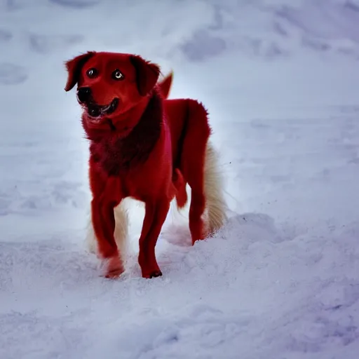 Prompt: ultra detailed photo of a dog with red fur