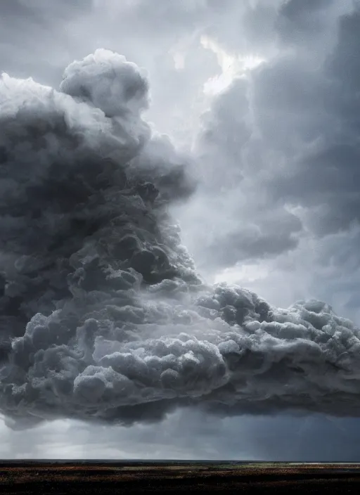 Prompt: a huge stormcloud made of electric waste concept art, dystopic, unreal, cineastic