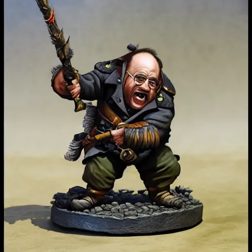 Image similar to danny devito painted wargaming miniature, higly detailed, 4 k