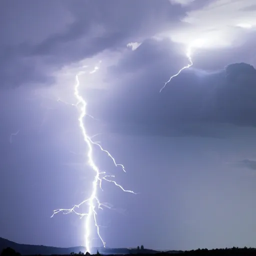 Prompt: lightning during a thunder storm