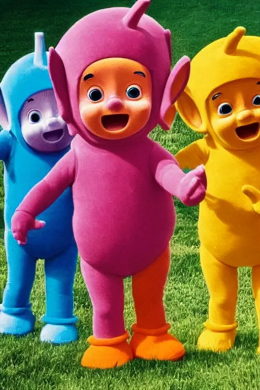 Image similar to teletubbies eating children