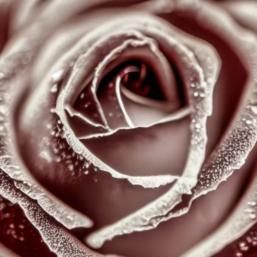 Image similar to award - winning macro of a beautiful black rose made of glowing molten magma