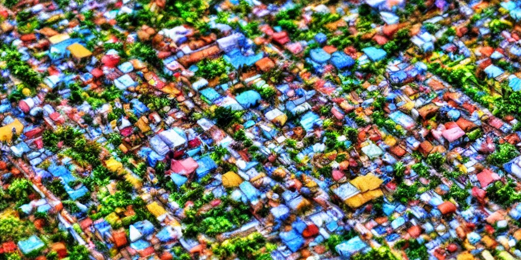 Image similar to tilt shift, prismatic, agior rghuh prnpio opinagth, ultra detailed