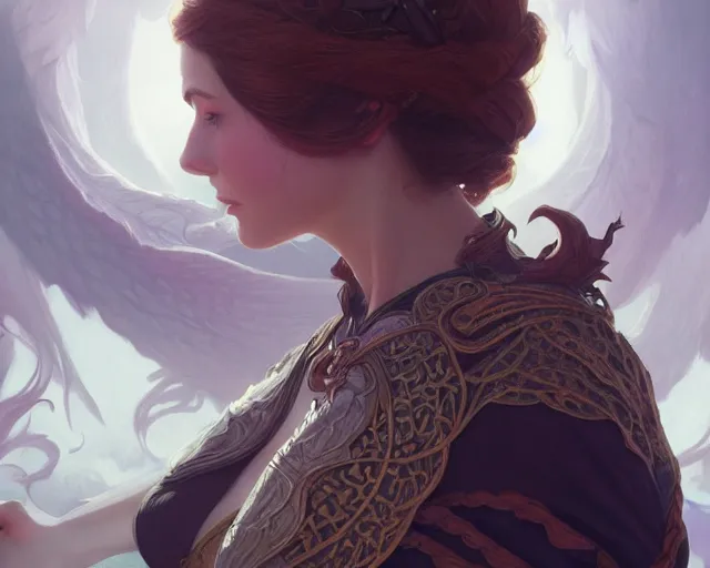 Prompt: photography of kate beaton, deep focus, d & d, fantasy, intricate, elegant, highly detailed, digital painting, artstation, concept art, matte, sharp focus, illustration, hearthstone, art by artgerm and greg rutkowski and alphonse mucha