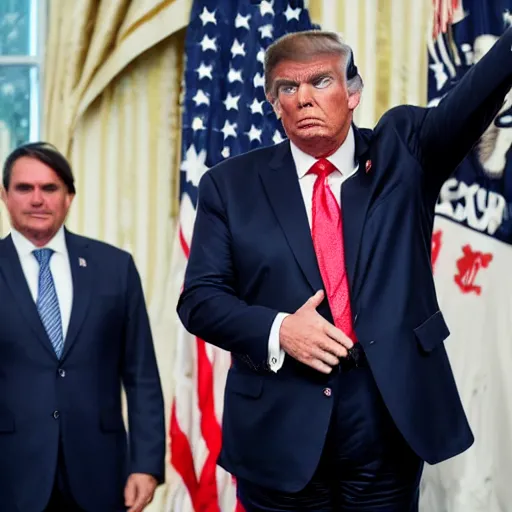 Image similar to bolsonaro as trump, close shot