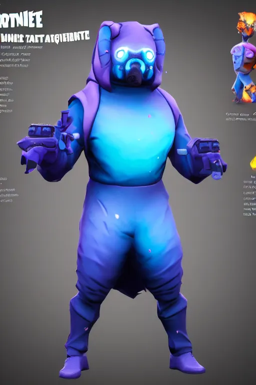 Prompt: fortnite tardigrade costume, human tardigrade fortnite skin, ultra detailed, dynamic lighting, unreal engine