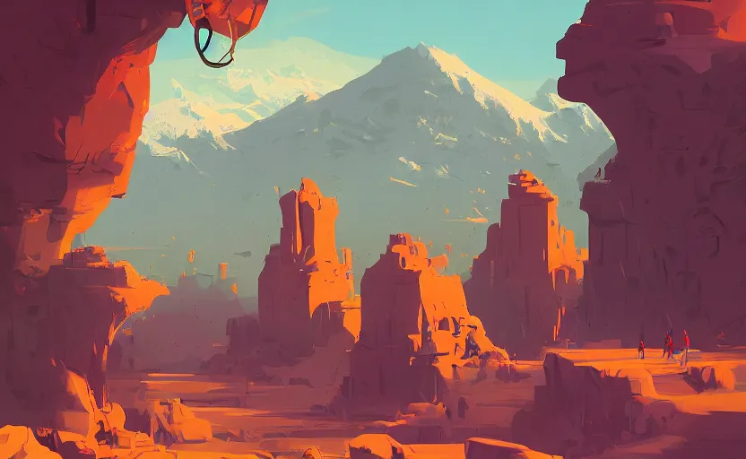 Image similar to a portrait of a character in a scenic environment by James Gilleard