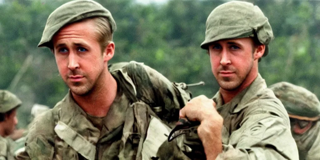 Image similar to Ryan Gosling in the Vietnam war