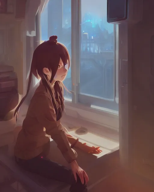 Image similar to gamer girl, full shot, atmospheric lighting, detailed face, by makoto shinkai, stanley artger m lau, wlop, rossdraws, james jean, andrei riabovitchev, marc simonetti, krenz c