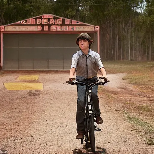 Image similar to A movie still a Jerry Signfield in Stranger Things, extremely detailed