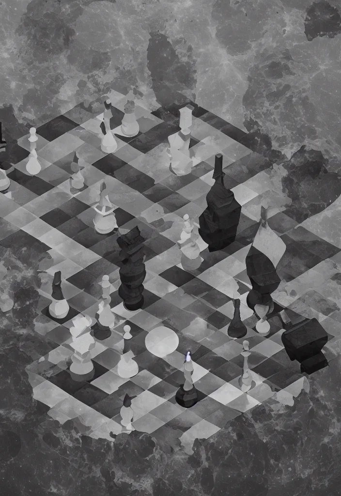 Free AI Image  View of chess pieces with dramatic and mystical background