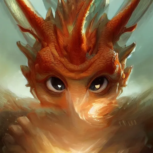 Prompt: dragon baby, cute, adorable, breathing out visably, smooth chinese dragon, big eyes, by stanley artgerm lau, wlop, rossdraws, james jean, andrei riabovitchev, marc simonetti, and sakimichan, trending on artstation