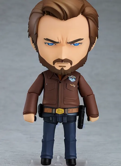 Prompt: clint eastwood, a nendoroid of clint eastwood is the man with no name, realistic face, detailed product photo