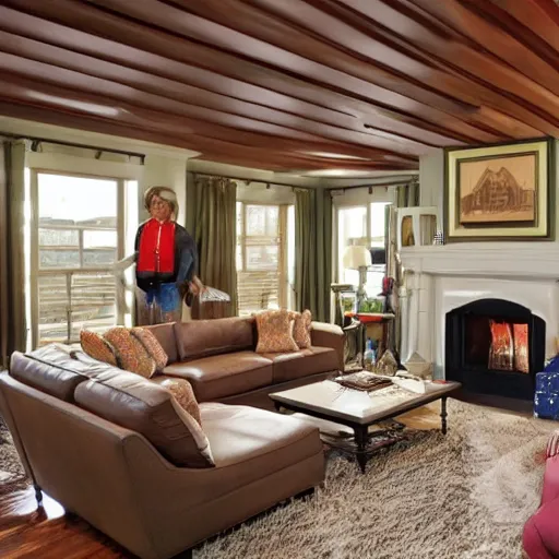 Image similar to the typical american living room from 7 0 th