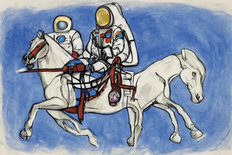 Image similar to horse on top of an astronaut, astronaut under the horse, arstation