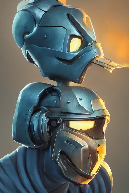 Image similar to epic mask helmet robot ninja portrait stylized as fornite style game design fanart by concept artist gervasio canda, behance hd by jesper ejsing, by rhads, makoto shinkai and lois van baarle, ilya kuvshinov, rossdraws global illumination radiating a glowing aura global illumination ray tracing hdr render in unreal engine 5