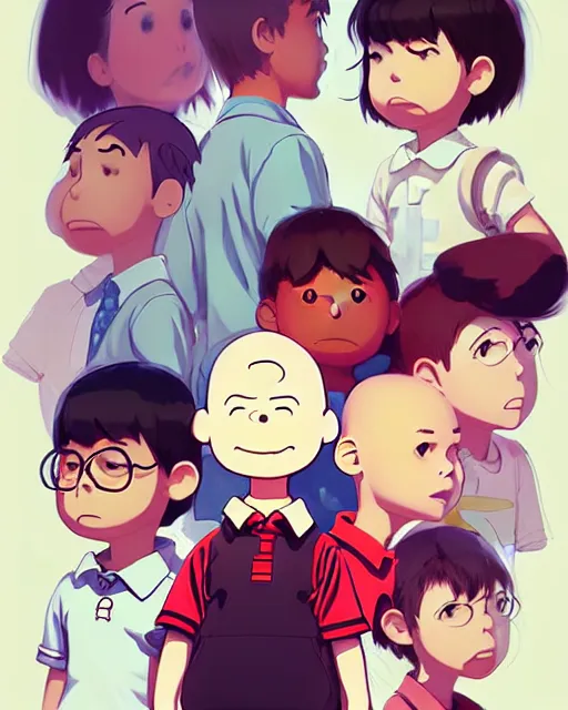 Prompt: charlie brown, portrait shinkai makoto studio ghibli studio key hideaki anno sakimichan stanley artgerm lau rossdraws james jean marc simonetti elegant highly detailed digital painting artstation pixiv