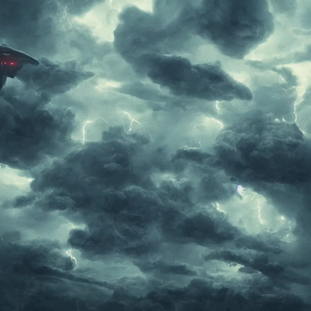 Prompt: screenshot from a renaissance airship cyberpunk cinematic masterpiece, hurricane tornado mist hail debris flying lightning, fps, cinematography, photo, photography, 4 k, by greg rutkowski, roger deakins