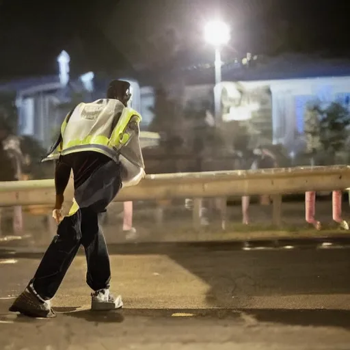 Image similar to a young woman is walking home from her night shift at the local gas station when she notices a man following her. she quickens her pace, but the man does too. she starts to run, but the man catches up to her, grabs her from behind, and stabs her to death with a kitchen knife.