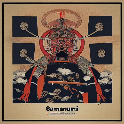 Image similar to samurai album art, poster, cover art