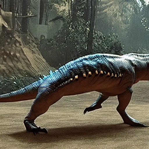 Image similar to real dinosaur caught on film, photograph